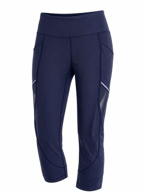lululemon athletica - Fast and Free Navy Crop Leggings with Mesh Panels